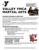 Valley YMCA Martial Arts Flyer