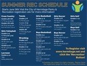 Summer Recreation Schedule 2025