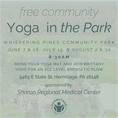 Free Community Yoga in the Park Flyer